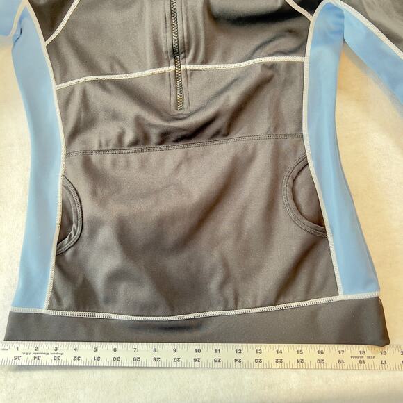 Bio Sweats Sauna Jacket Woman's SM (6-8) 1/2 Zip Long Sleeve w/ Kangaroo Pouch - Picture 8 of 13